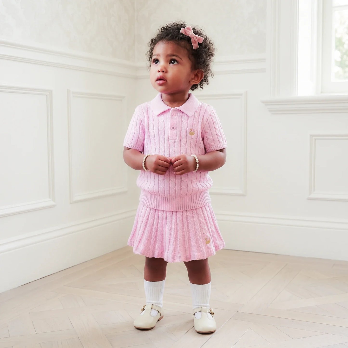 Cable Knit Skirts in Lilac