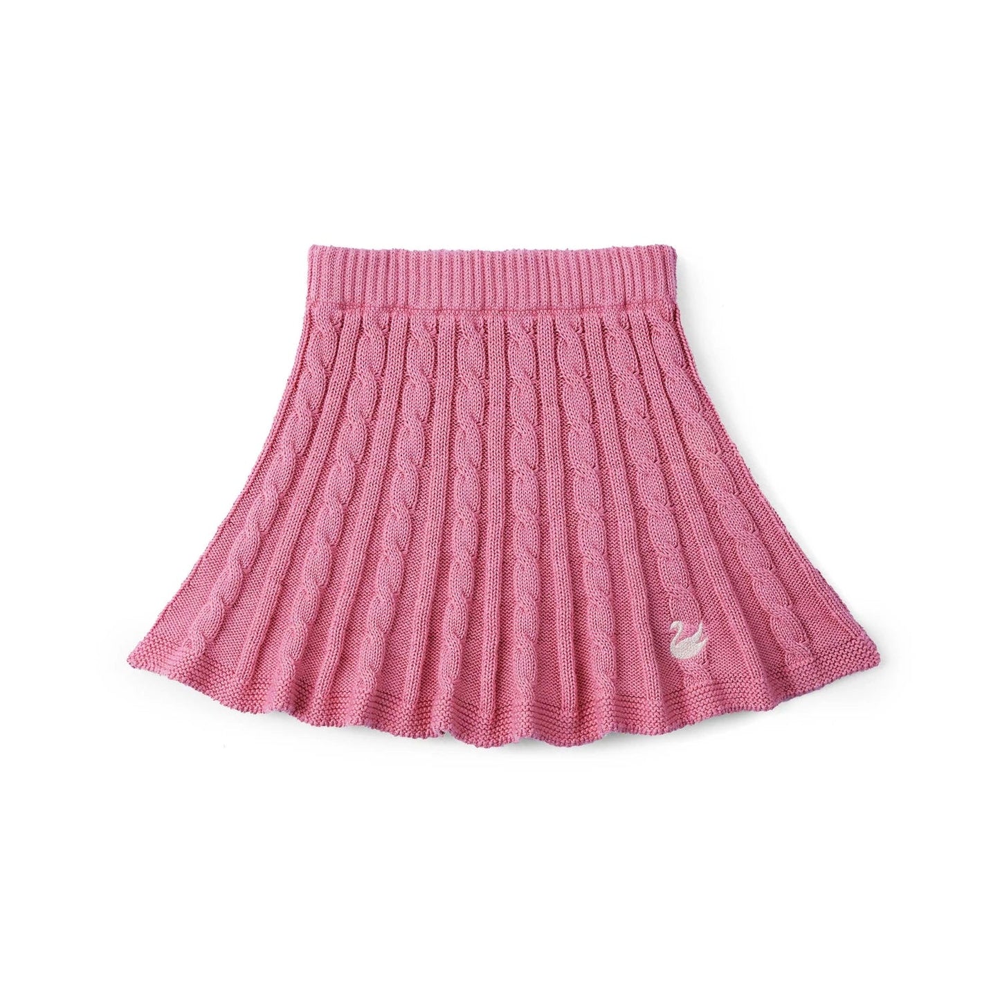 Cable Knit Skirts in Rose Pink