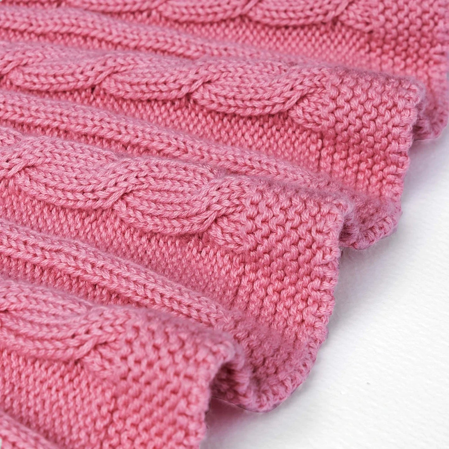 Cable Knit Skirts in Rose Pink