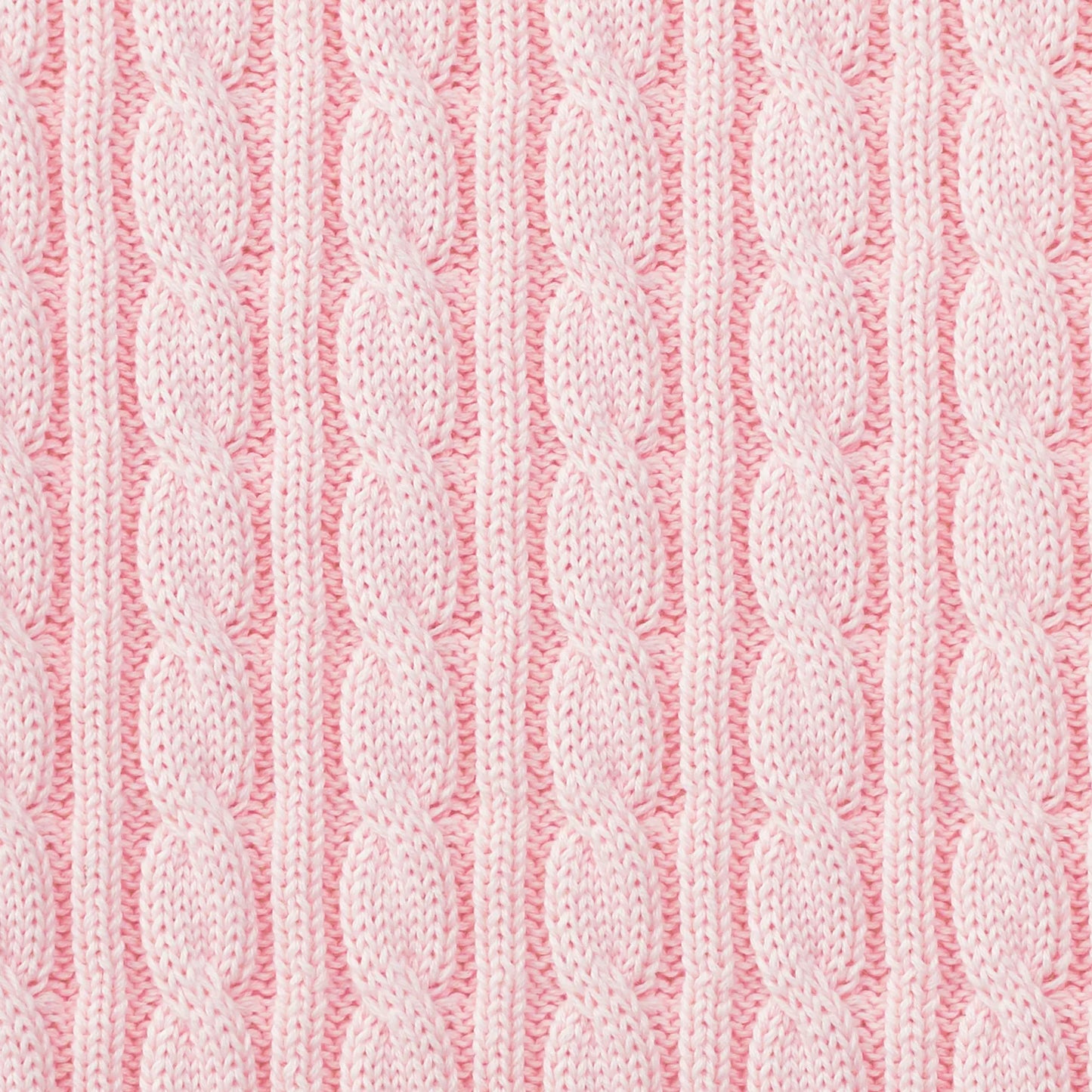 Classic Cable Knit Baby Sweater in Pink