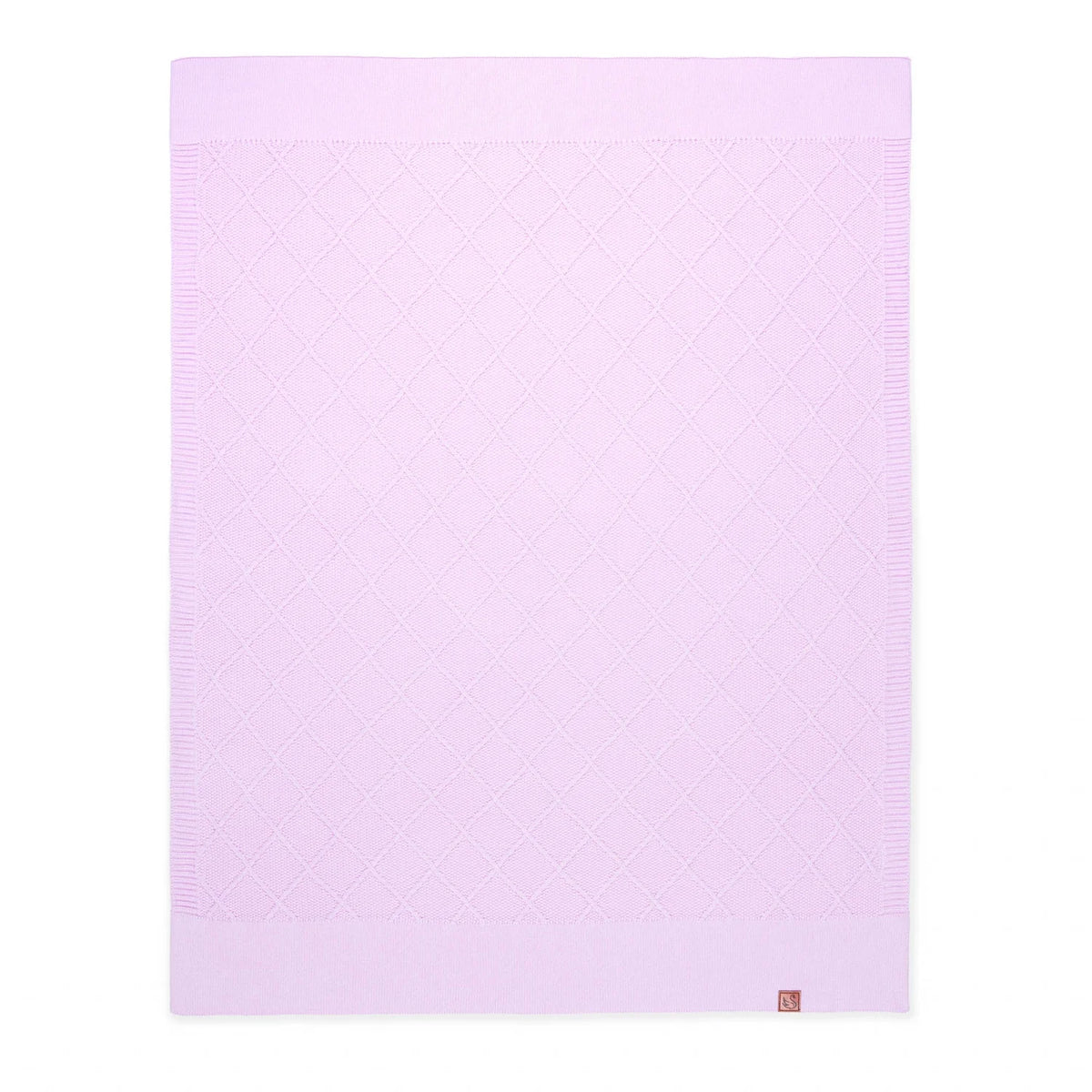 Diamond Stitch Baby Knit Blanket in Lilac