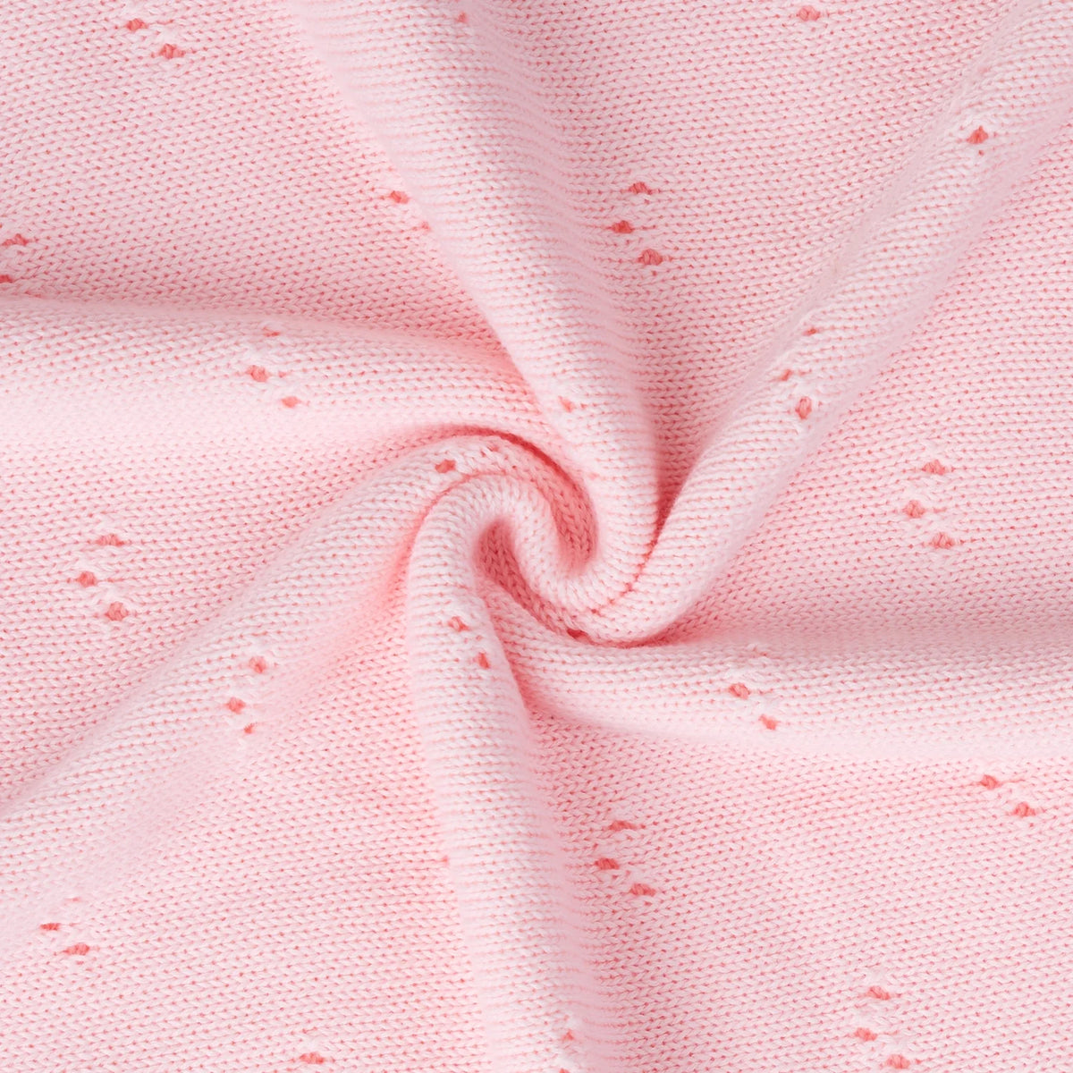 Pointelle Baby Knit Blanket in Pink