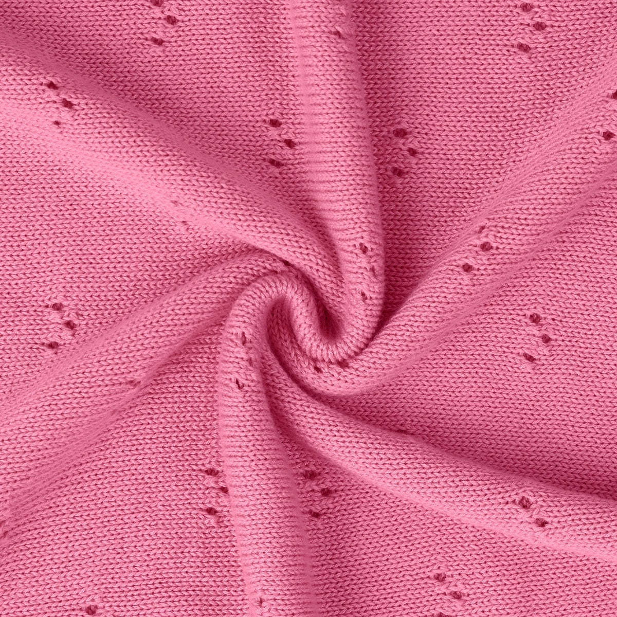 Pointelle Baby Knit Blanket in Rose Pink