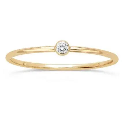 CLEAR CUBIC ZIRCONIA DIAMOND RING