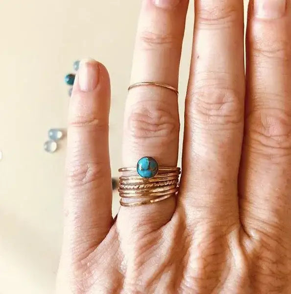 HAMMERED STACKING RING