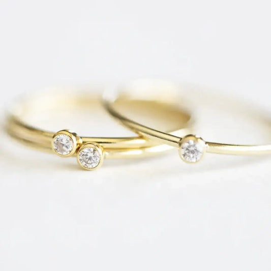 CLEAR CUBIC ZIRCONIA DIAMOND RING