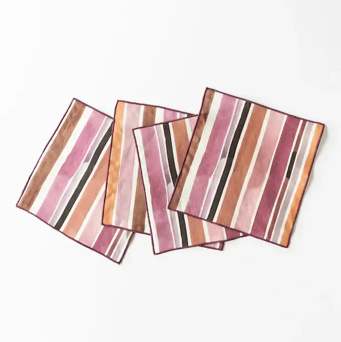 Lisbon Stripe Cocktail Napkin Set