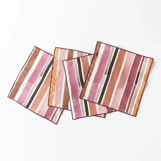 Lisbon Stripe Cocktail Napkin Set