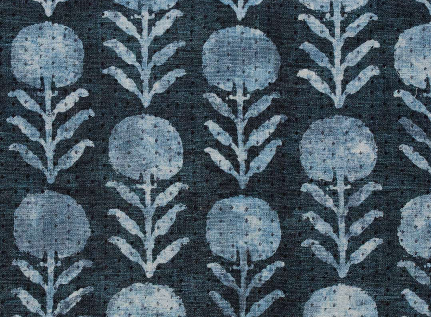 Zinnia Pillow Cover in Indigo Blue, McLaurin + Piercy Textiles