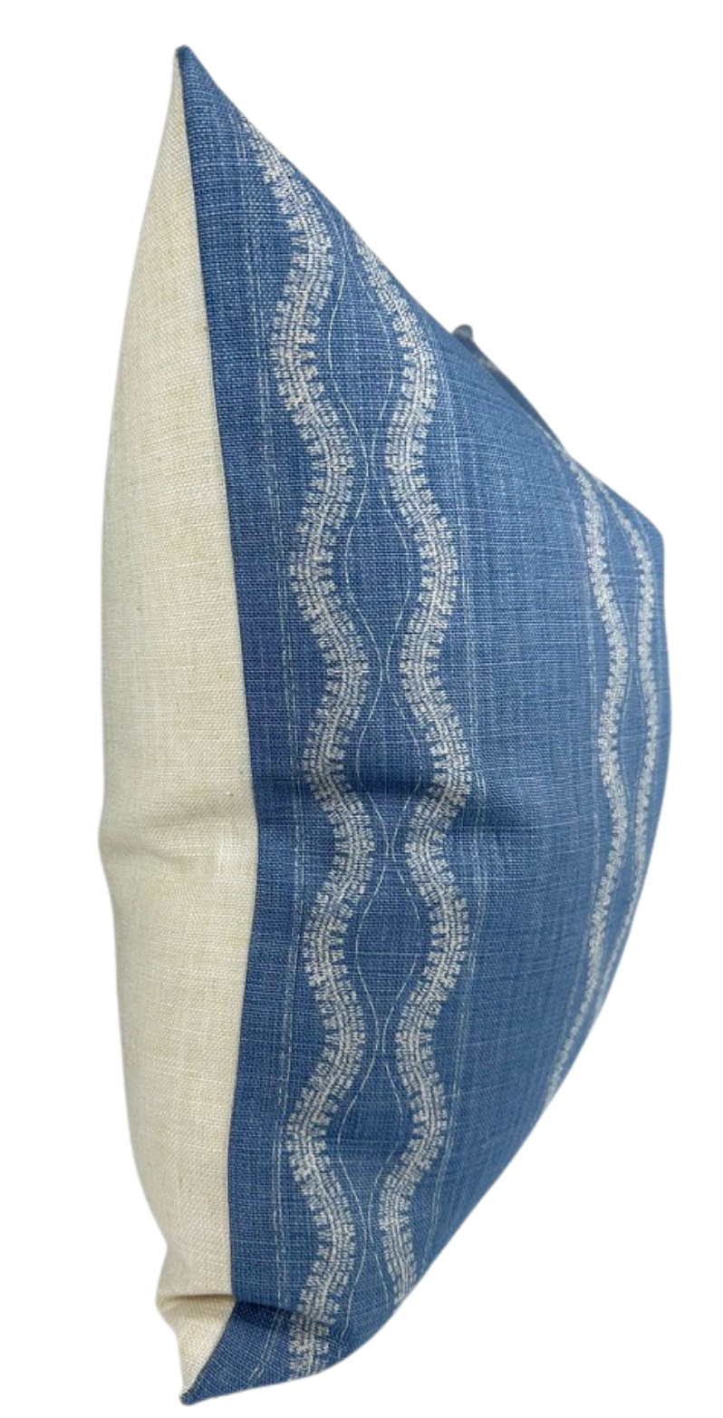 Zanzibar Pillow Cover in Indigo Blue, Peter Dunham Textiles