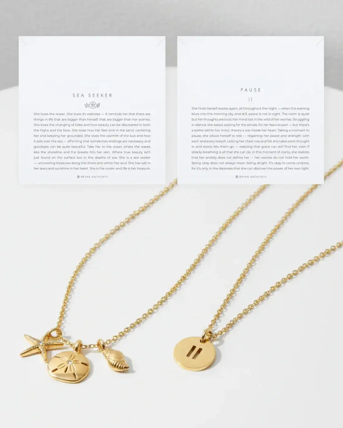 Sea Seeker & Pause Layered Necklace Set