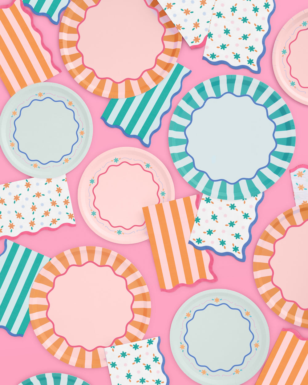 Italian Summer Trio - 32 plates, 24 napkins + 25 balloons