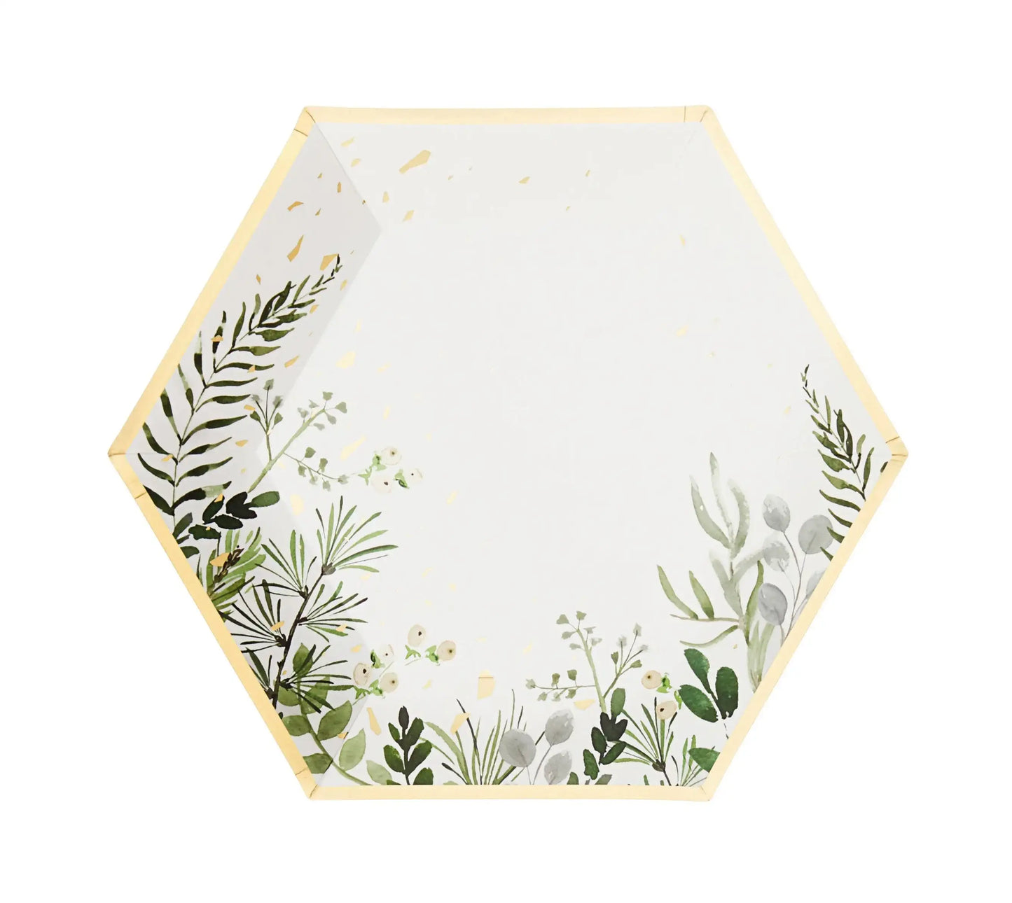 Secret Garden - White Botanicals Large Paper Plates
