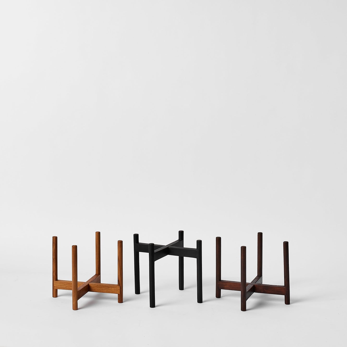 Rounded Hardwood Plant Stand