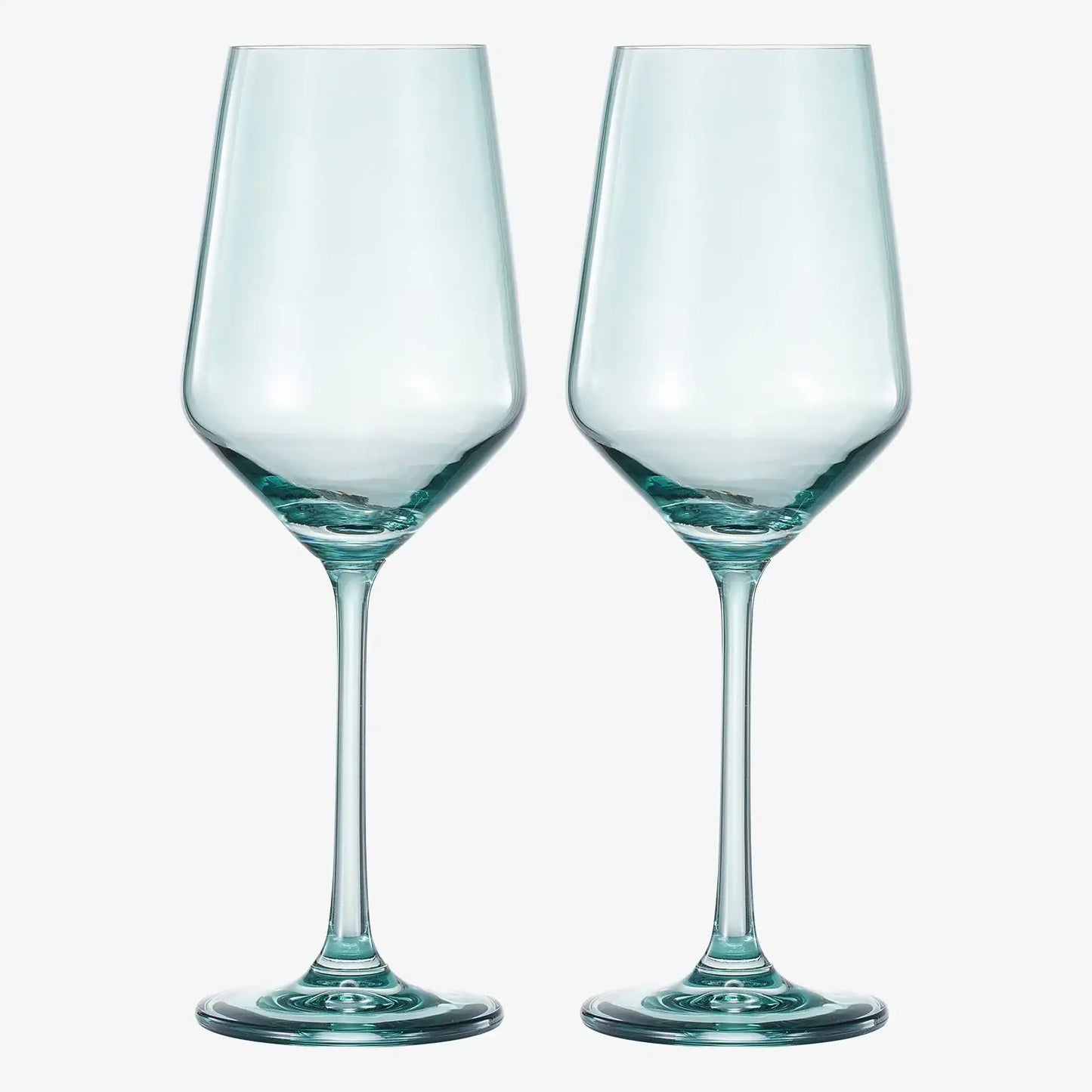 Tonal Stemmed Wine Glassware, Forest Green, Set of 2