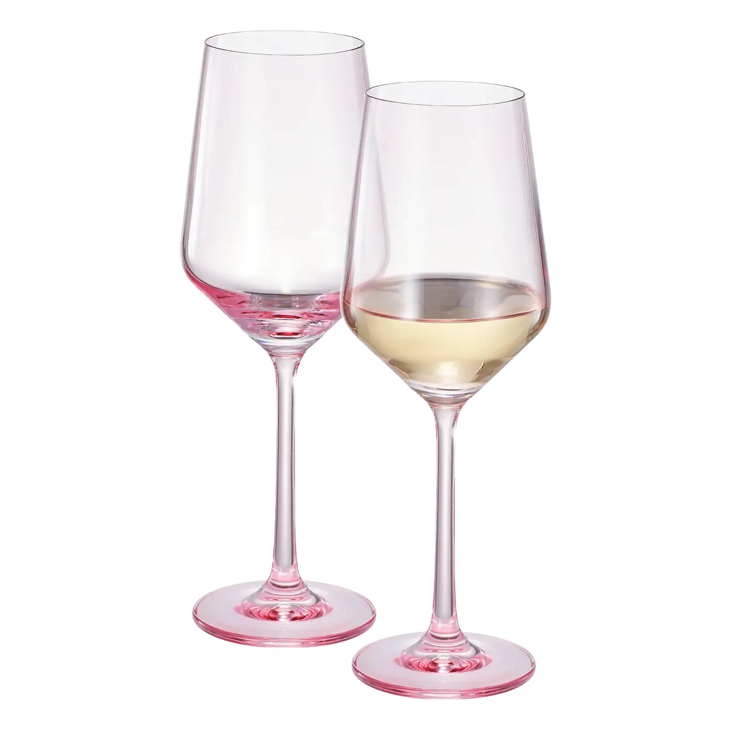 Monet Stemmed Wine Glassware, Magenta, Set of 2