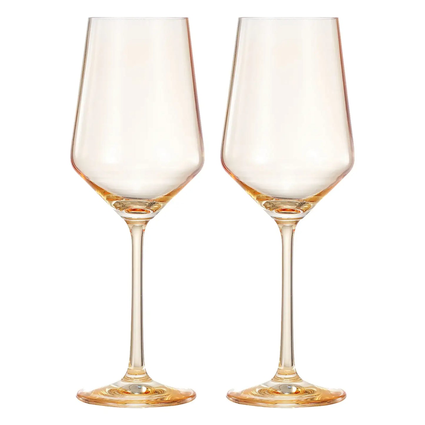 Monet Stemmed Wine Glassware, Yellow, Set of 2