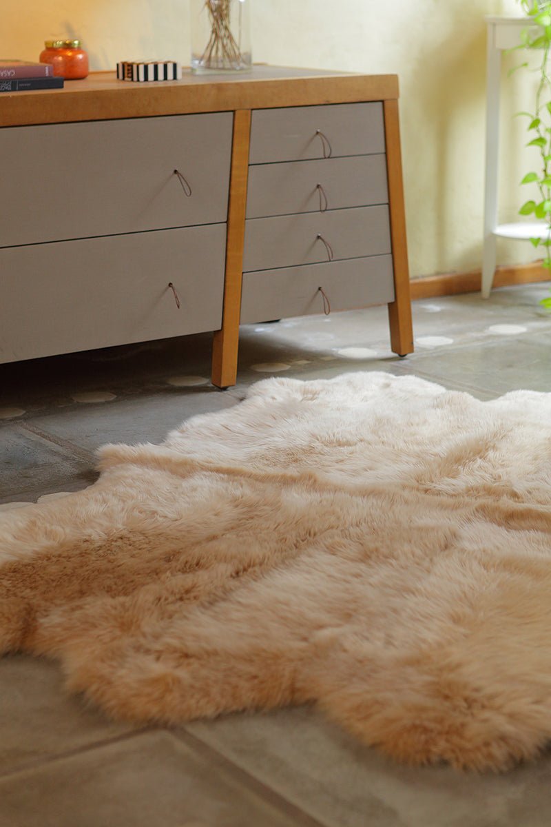Six Piece Sheepskin Area Rug