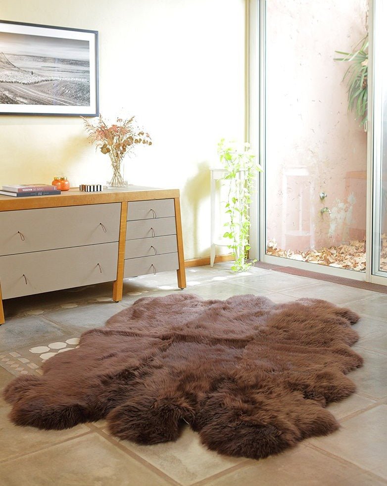 Six Piece Sheepskin Area Rug