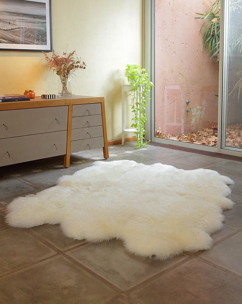 Six Piece Sheepskin Area Rug