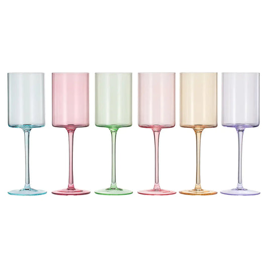 Monet Stemmed Wine Glassware, Set of 6
