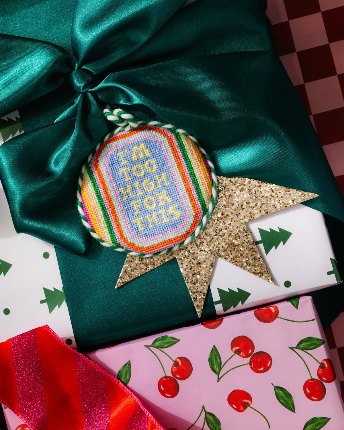 Needlepoint Ornament - Too High