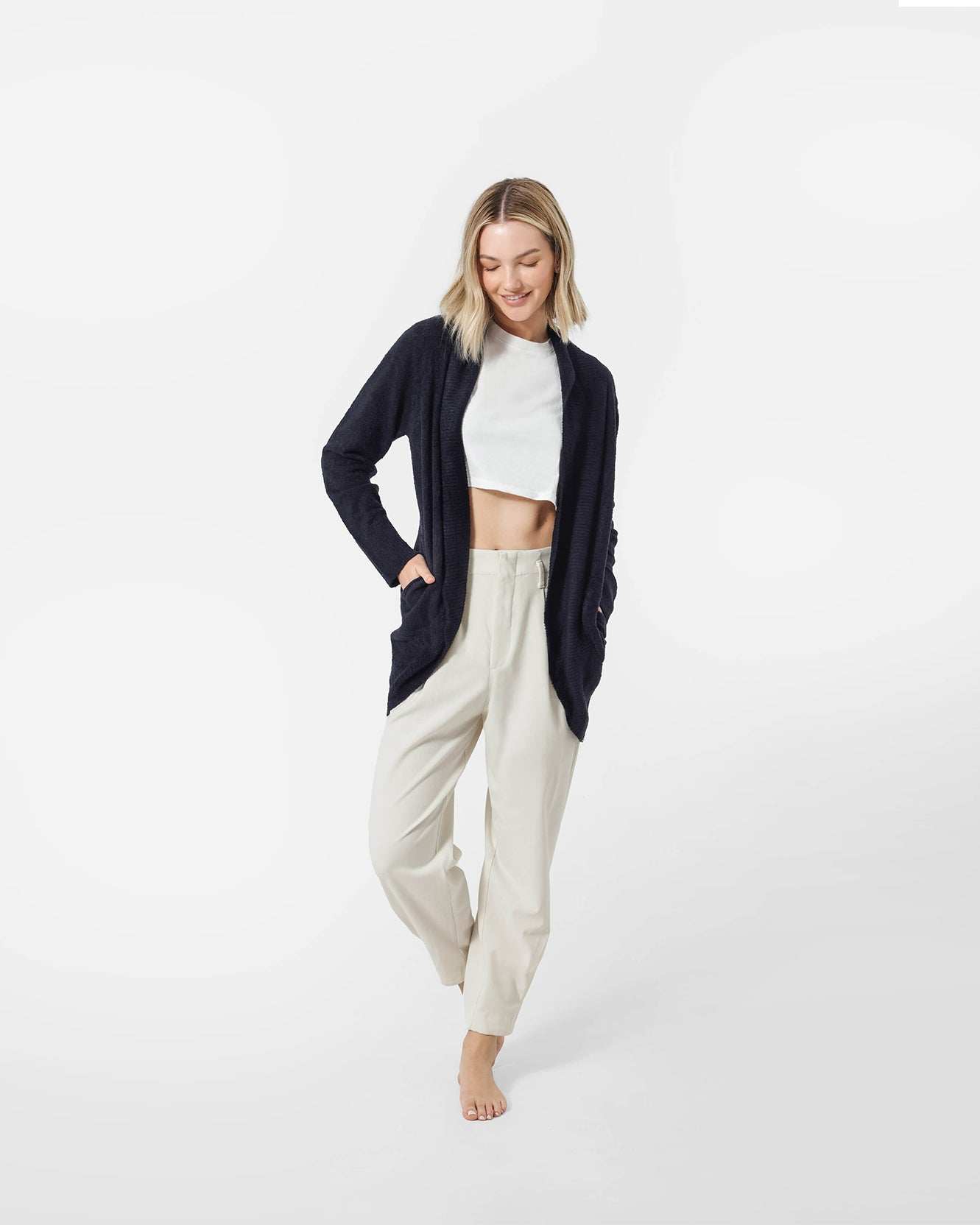 Cloud Cool Relaxed Open Front Cardigan