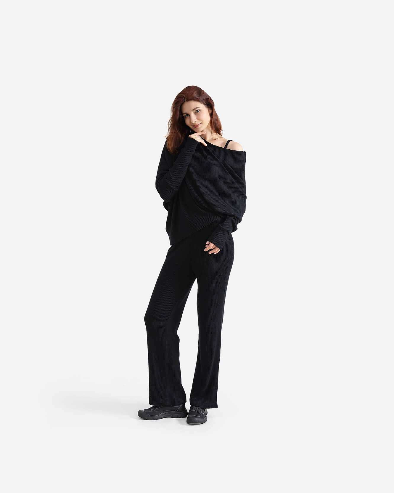 Cloud Knit Wide Leg Pants