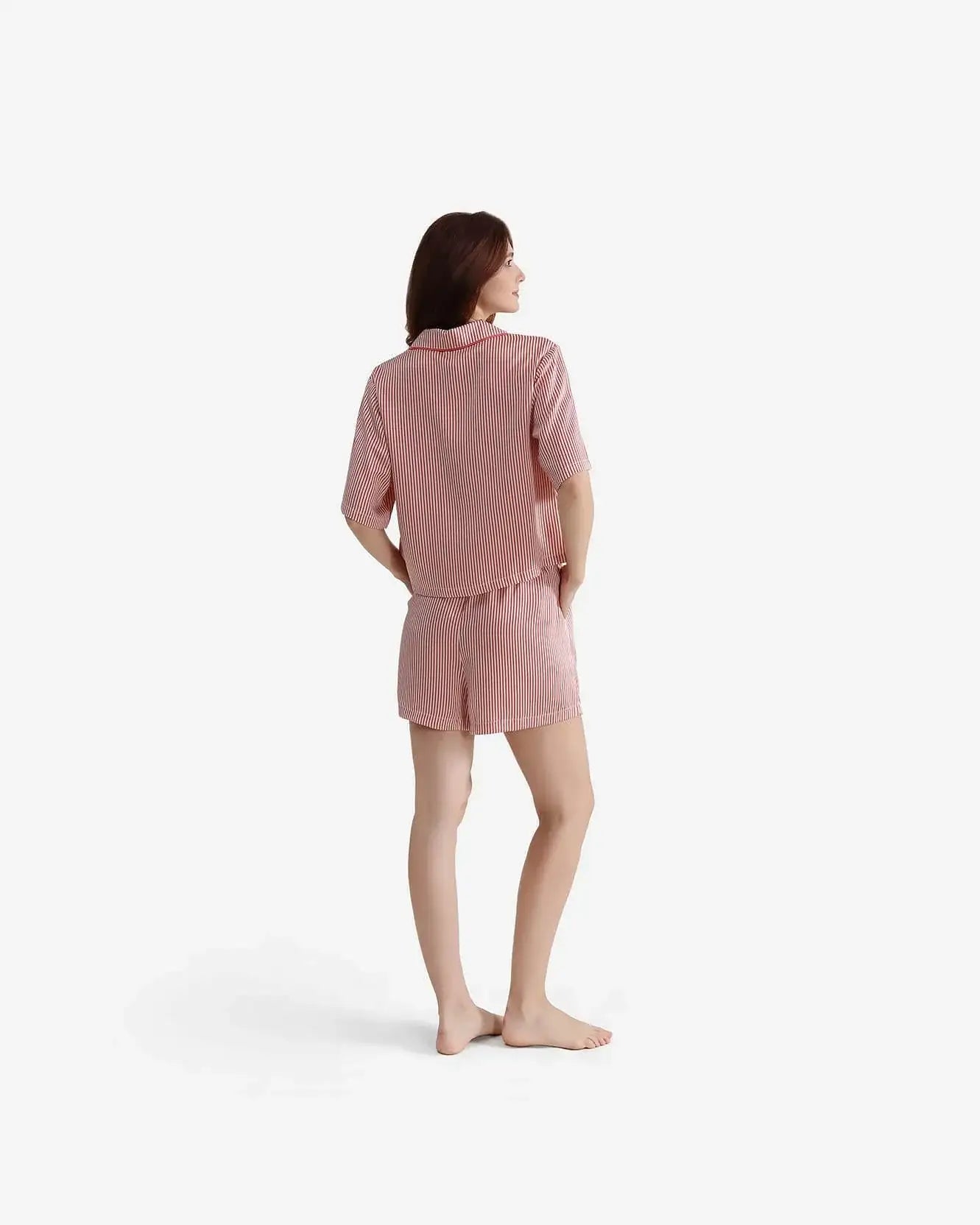 Silky Lyocell Striped Boxer Shorts
