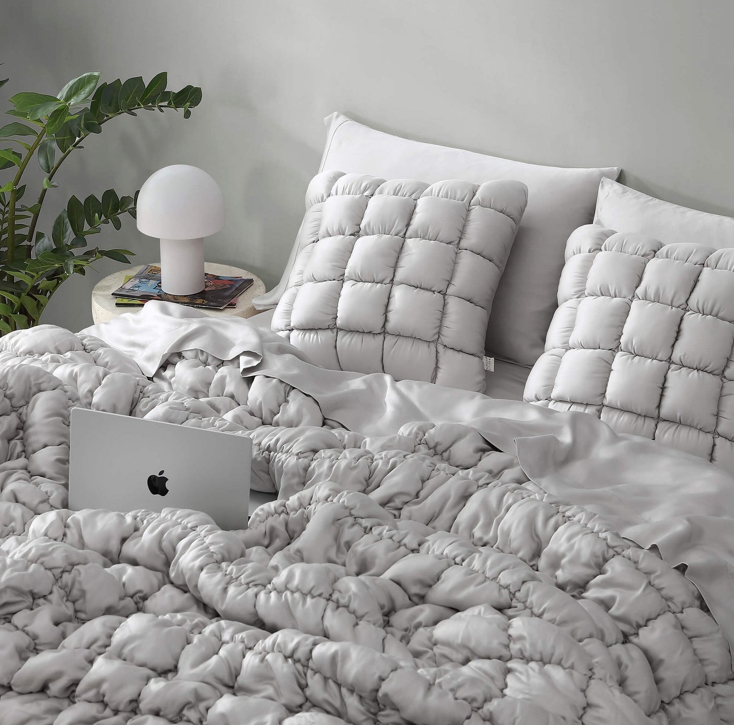 Silky Lyocell Puff Throw Pillow