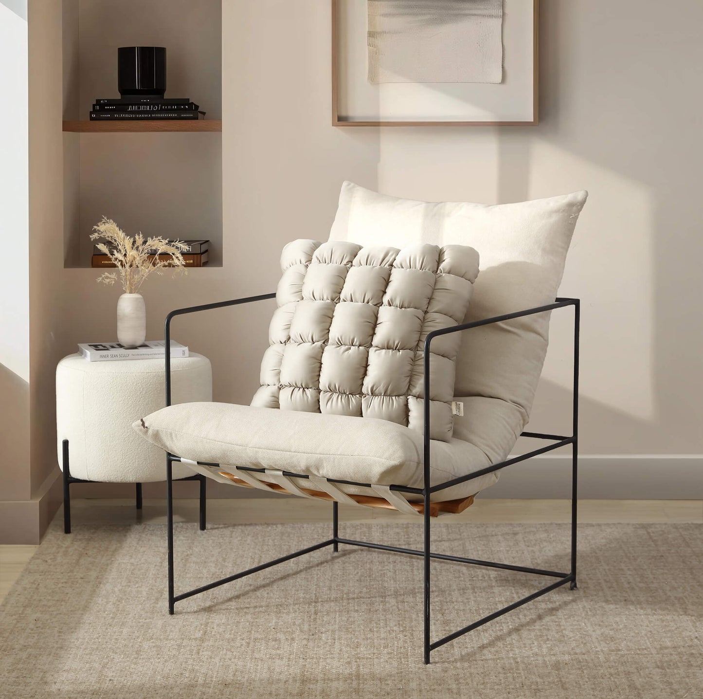 Silky Lyocell Puff Throw Pillow