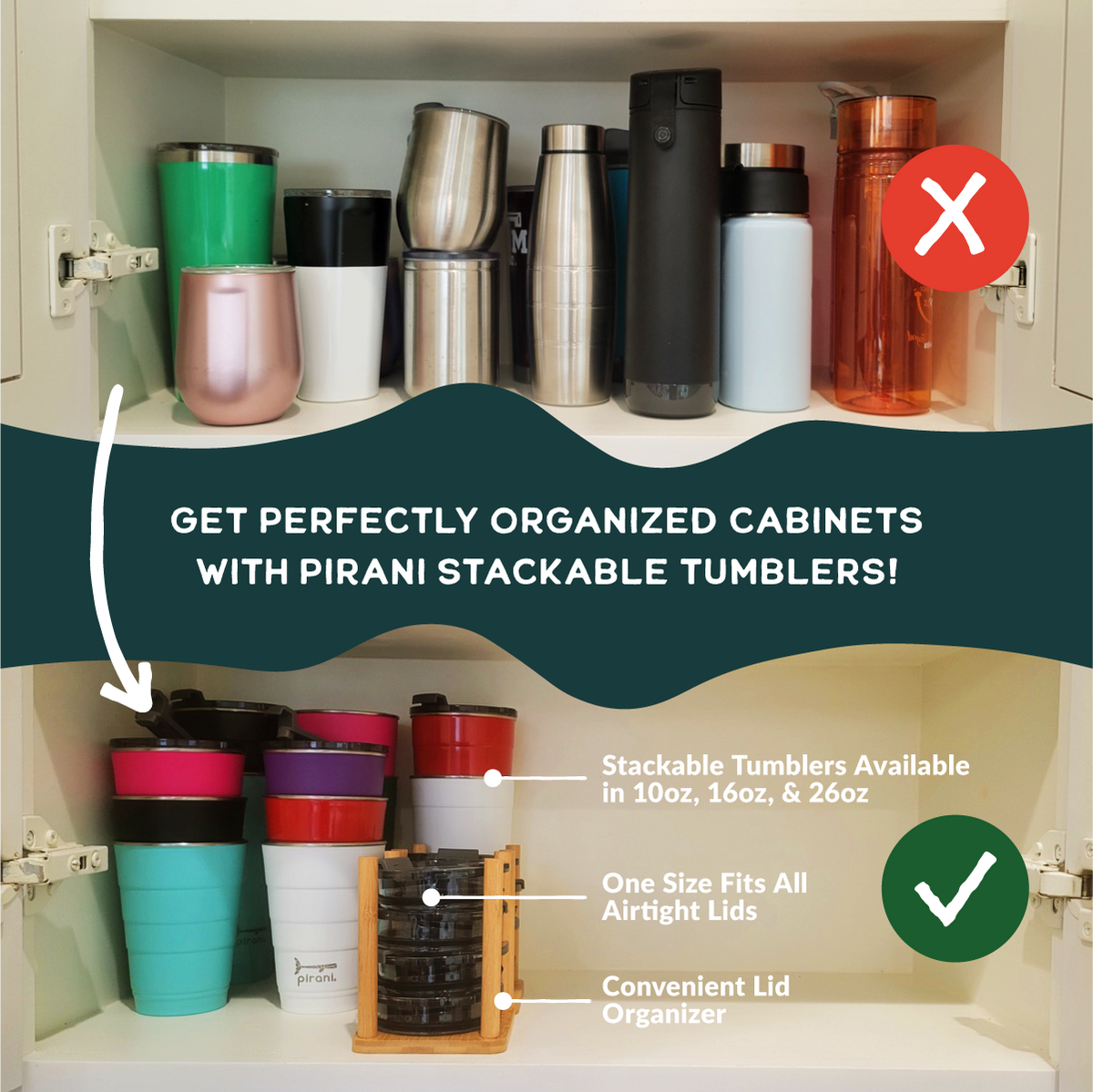26oz Ombre Insulated Stackable Tumbler