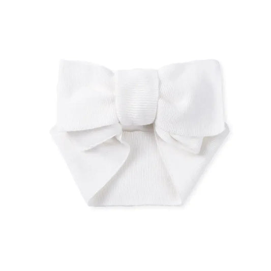 Knitted Oversized Topknot in White
