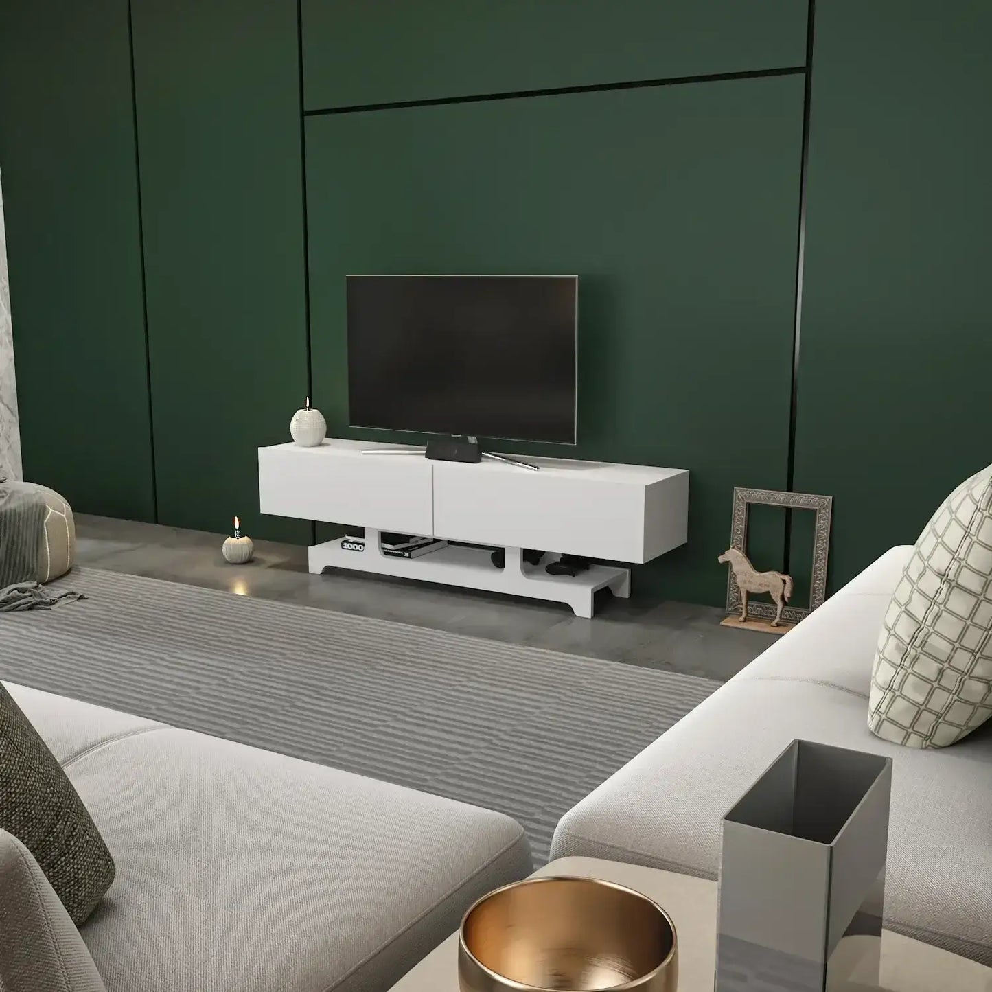 Tera 63" Wide TV Stand and Media Console for TVs up to 72"