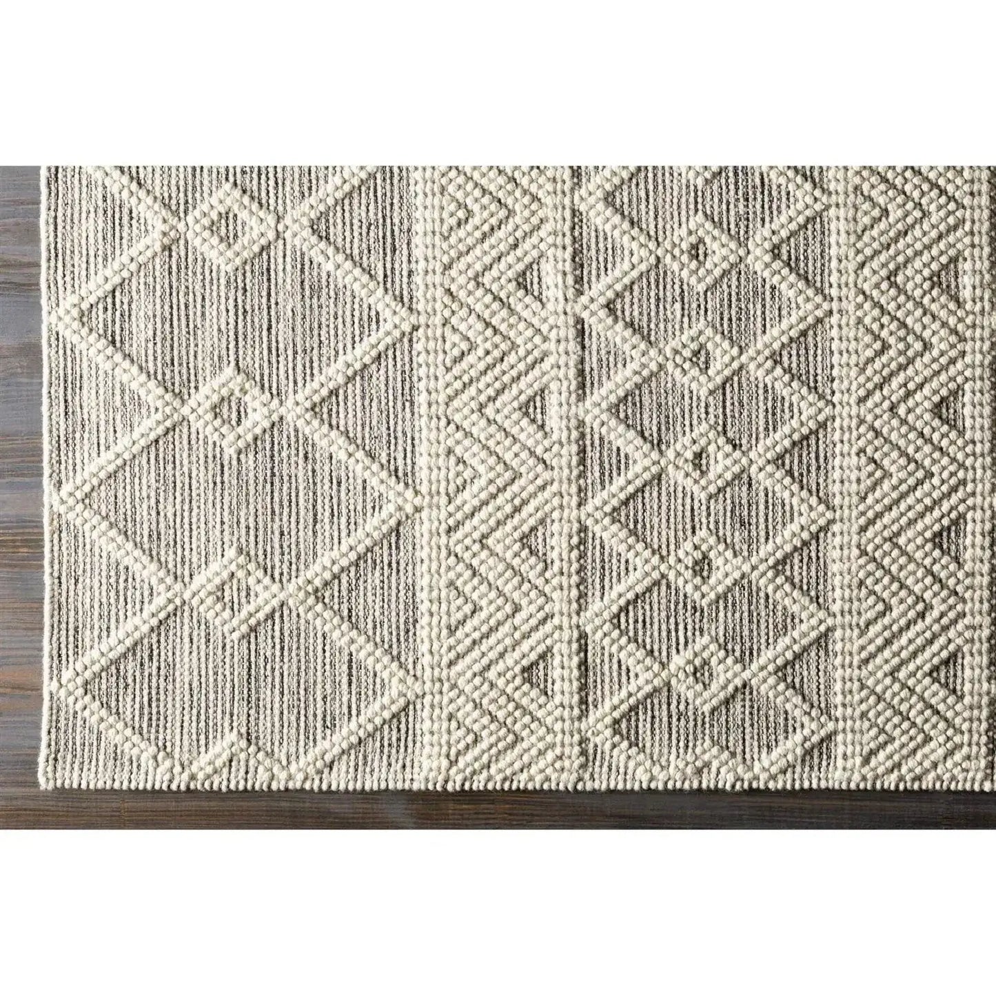 3-ft. x 5-ft. Hand Woven Wool Blend Grey Beige Ivory Persian Style Area Rug