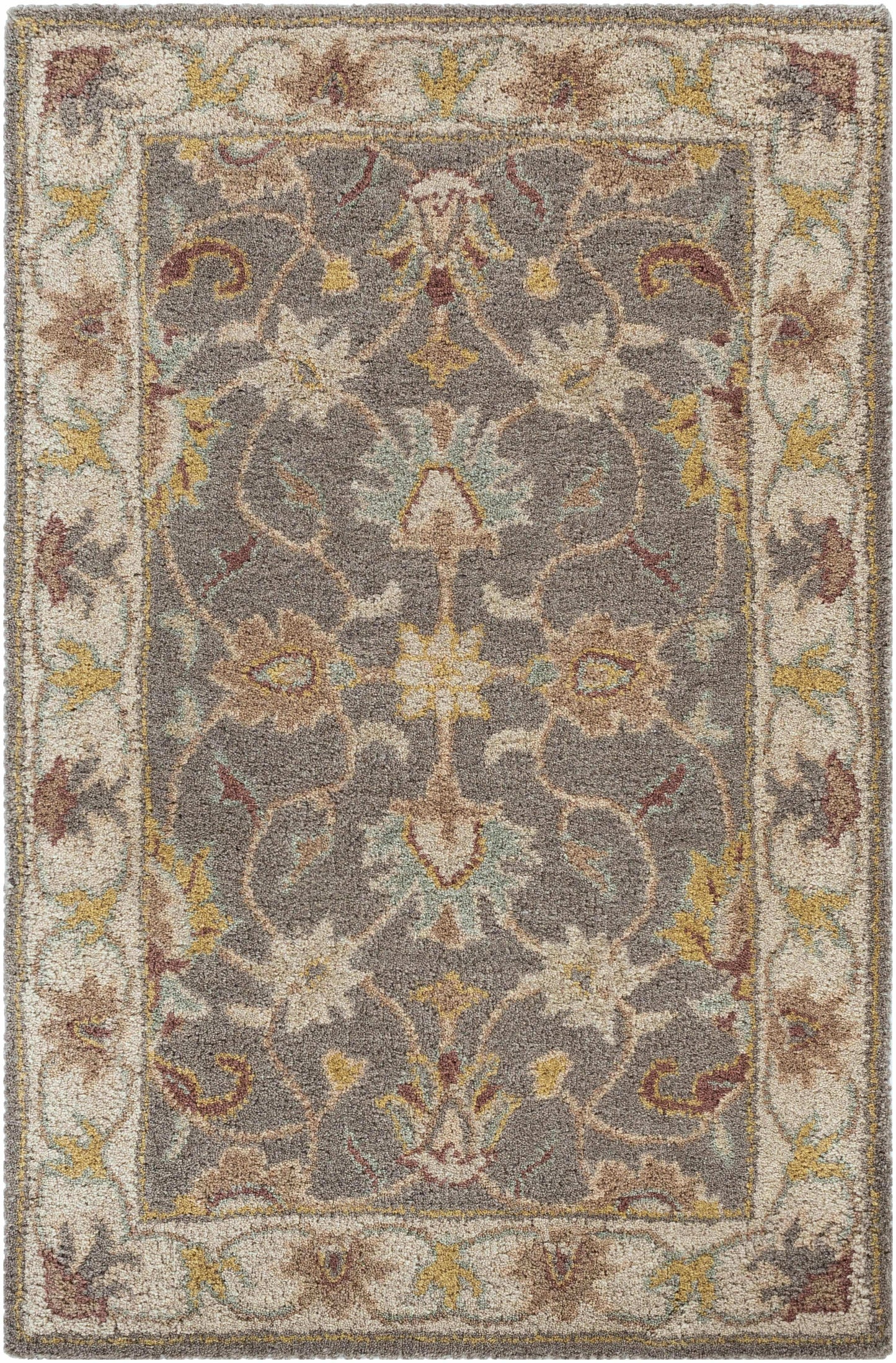 Cherryfield Hand Tufted Taupe Wool Rug