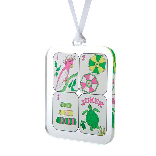 Palm Beach Mahjong Tiles Acrylic Ornament