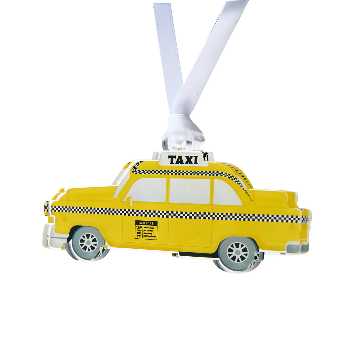 Taxi Cab Acrylic Ornament