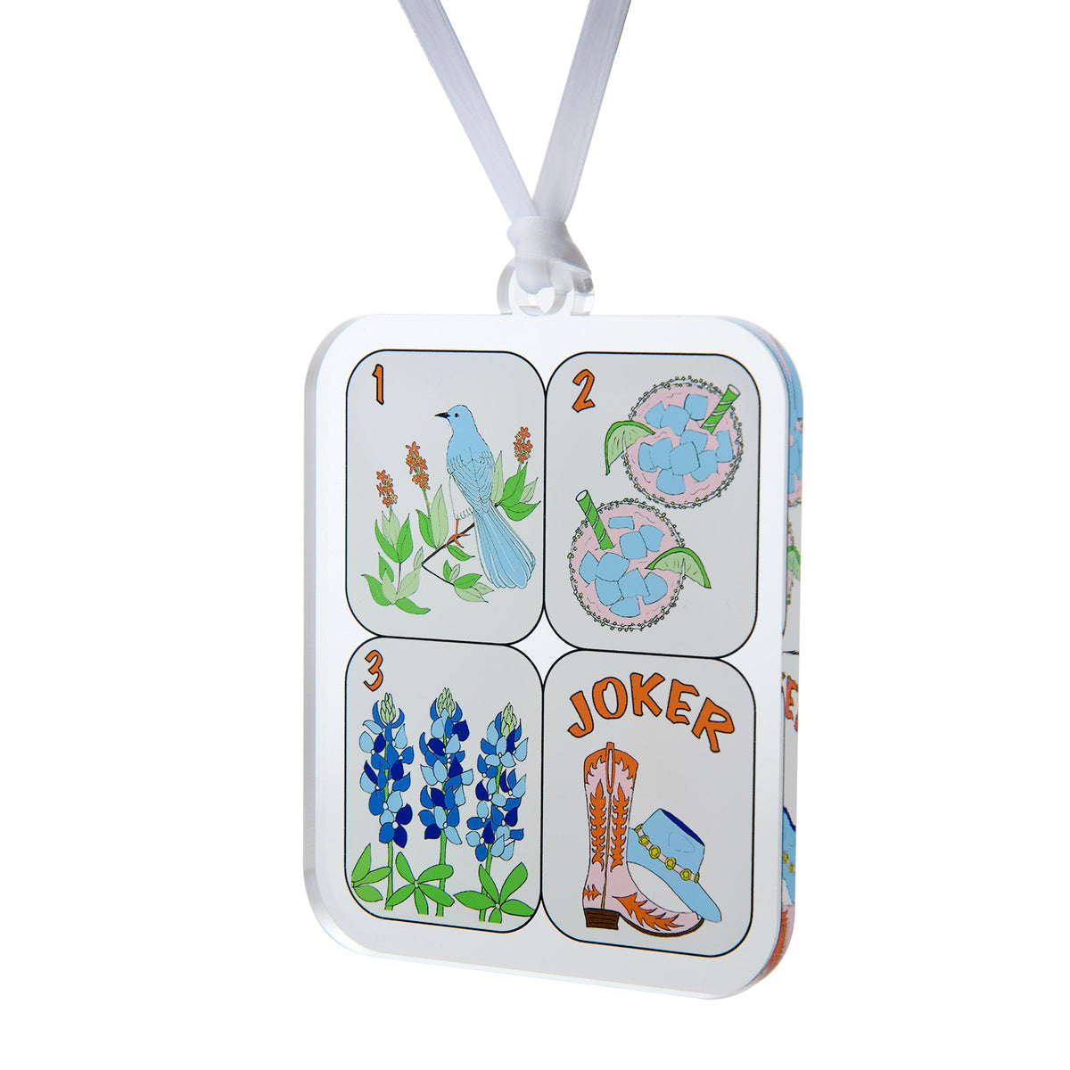Texas Mahjong Tiles Acrylic Ornament