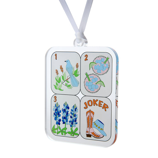 Texas Mahjong Tiles Acrylic Ornament