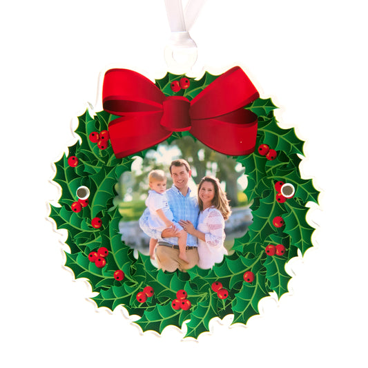 Wreath Acrylic Photo Ornament