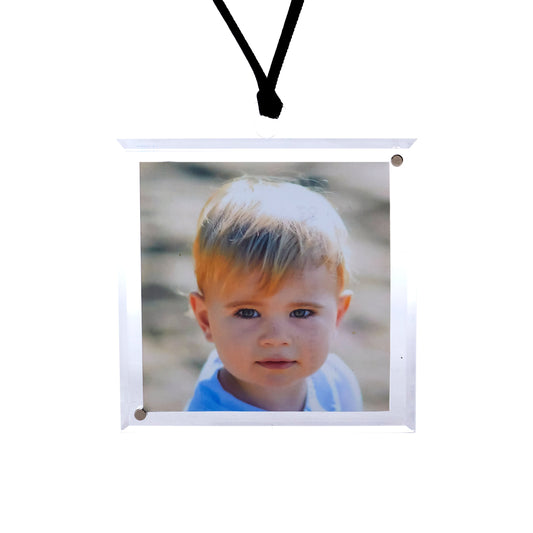 Clear Acrylic Double-Sided Square Ornament