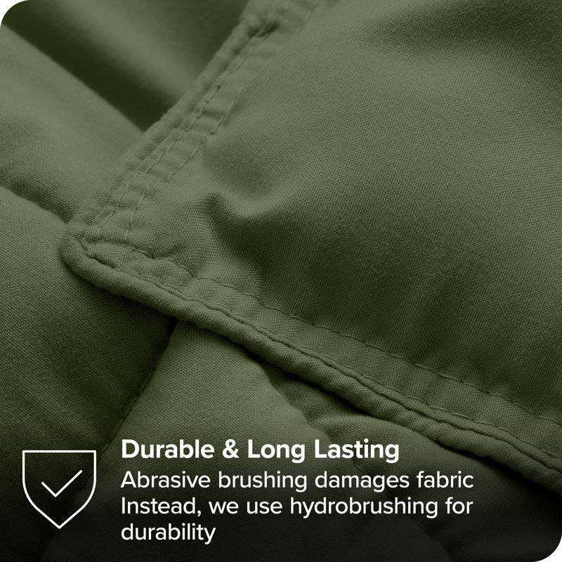Twin/Twin XL size Super Soft Down Alternative Comforter Set in Olive Green