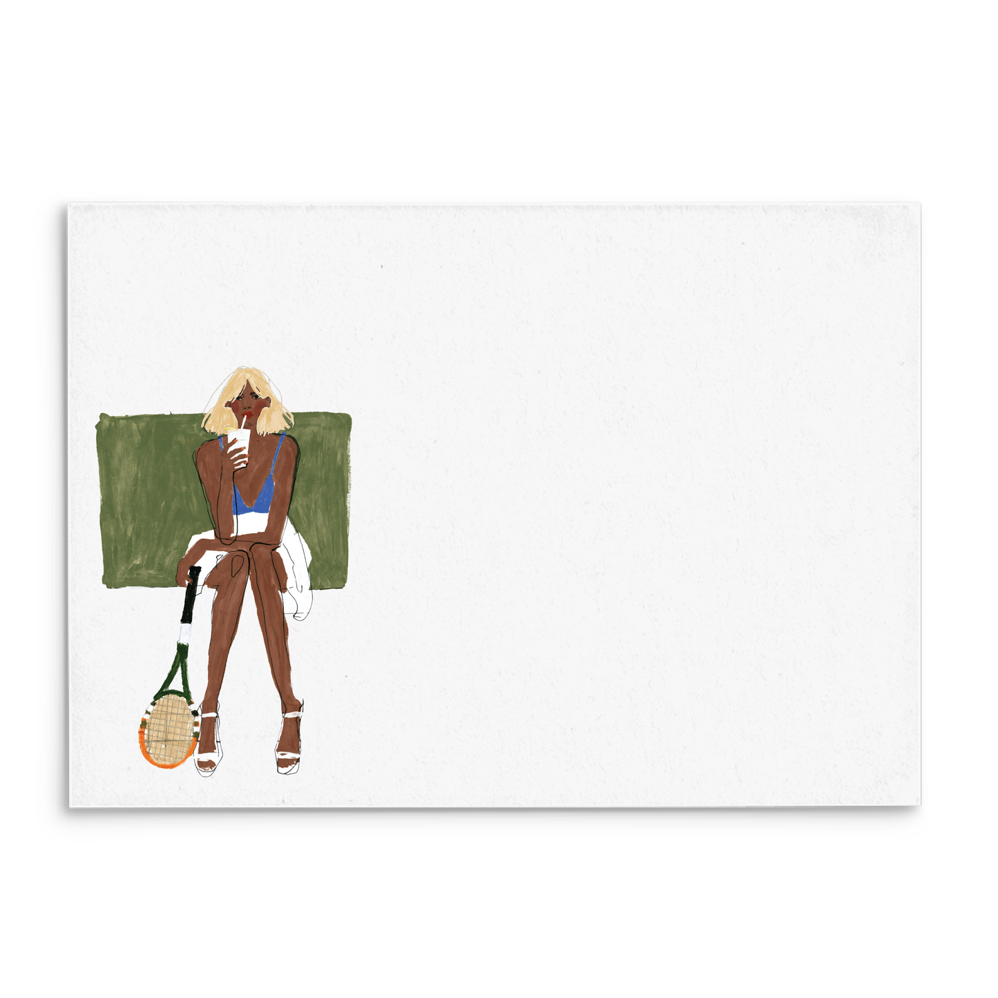 Tennis Break Panel Note Cards A2 - 4