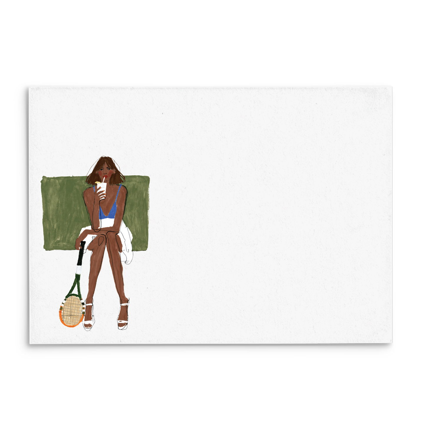 Tennis Break Panel Note Cards A2 - 6