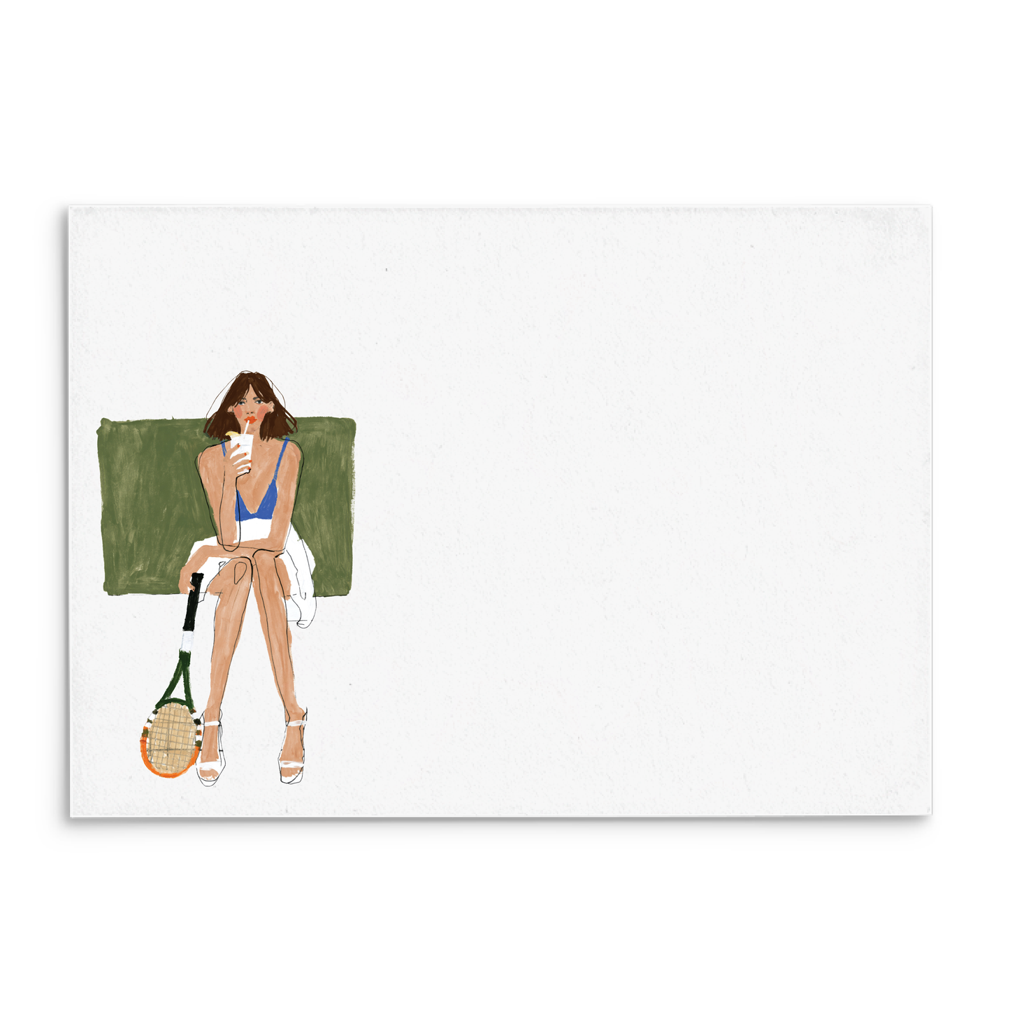 Tennis Break Panel Note Cards A2 - 5