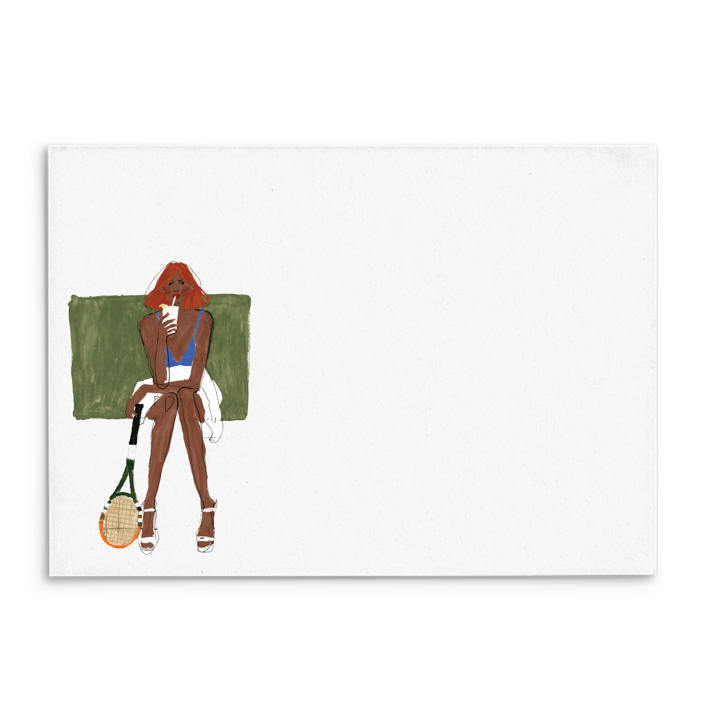 Tennis Break Panel Note Cards A2 - 10