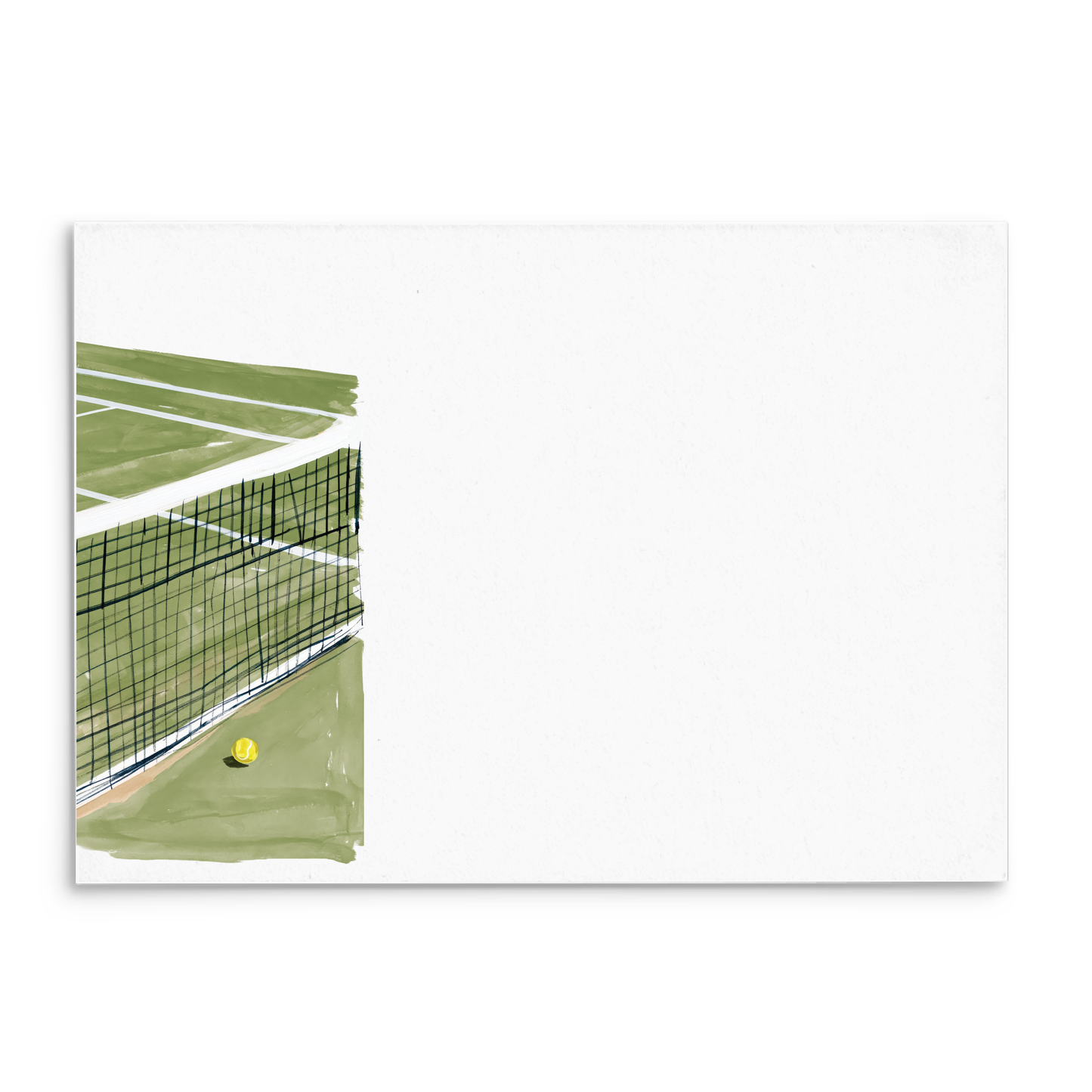 Tennis Court Panel Note Cards A2