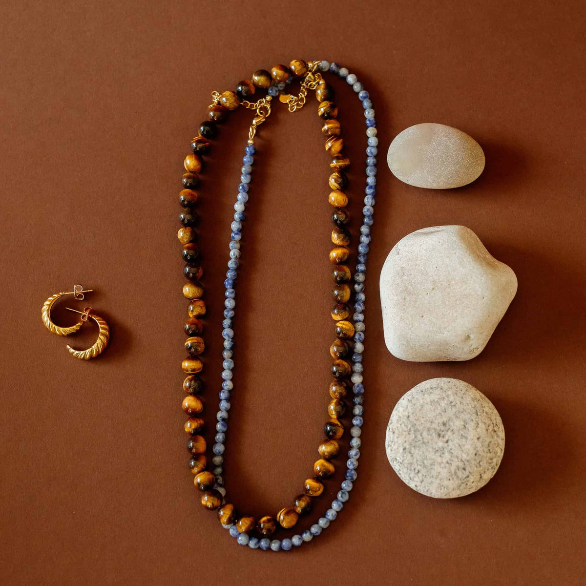Blue Norah Beaded Necklace