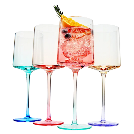 Alba Stemmed Wine Glassware, Set of 4